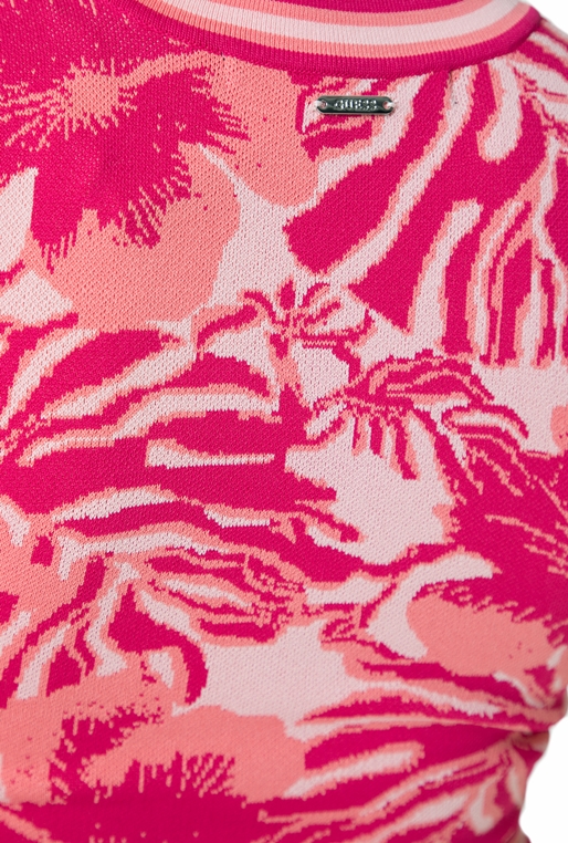 GUESS-Μίνι φόρεμα GUESS ροζ με μοτίβο 
